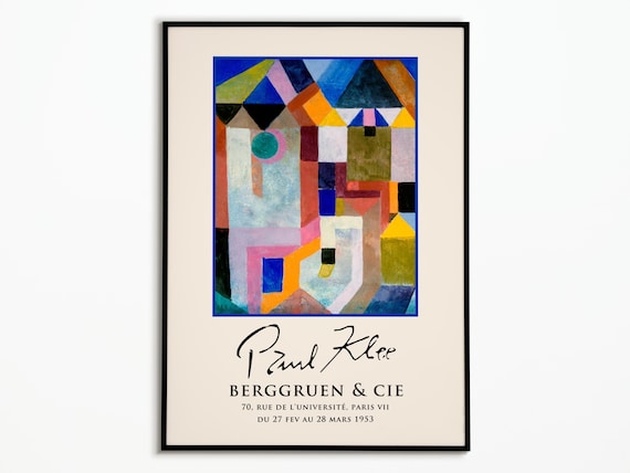 Paul Klee 1953 Exhibition Poster, Art Print