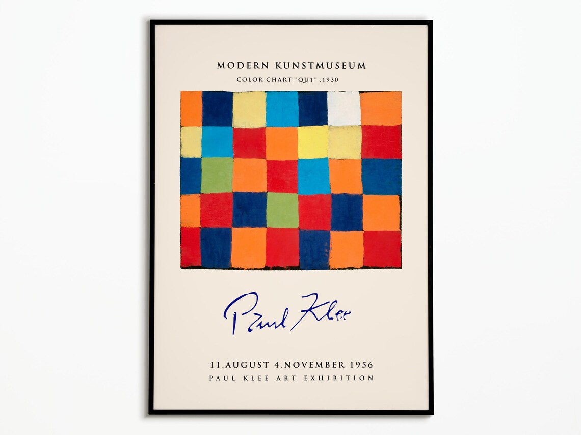 Paul Klee 1956 Exhibition Poster, Art Print