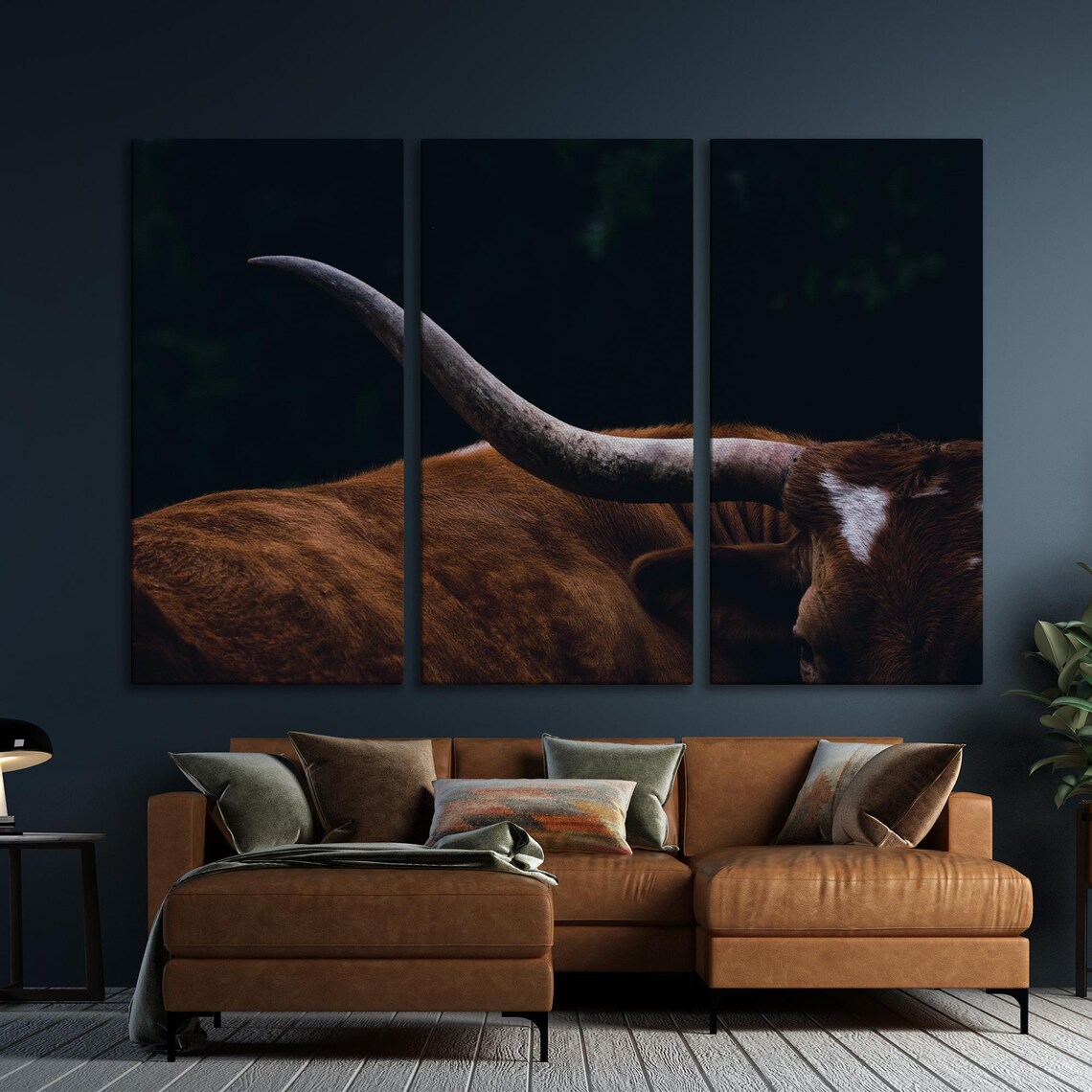 Texas Longhorn Cow Print Art Poster, Animal Close-Up - Image 5