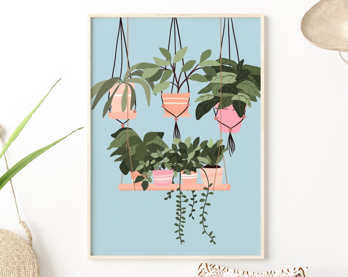 Plant Print, Maximalist Botanical Art Print
