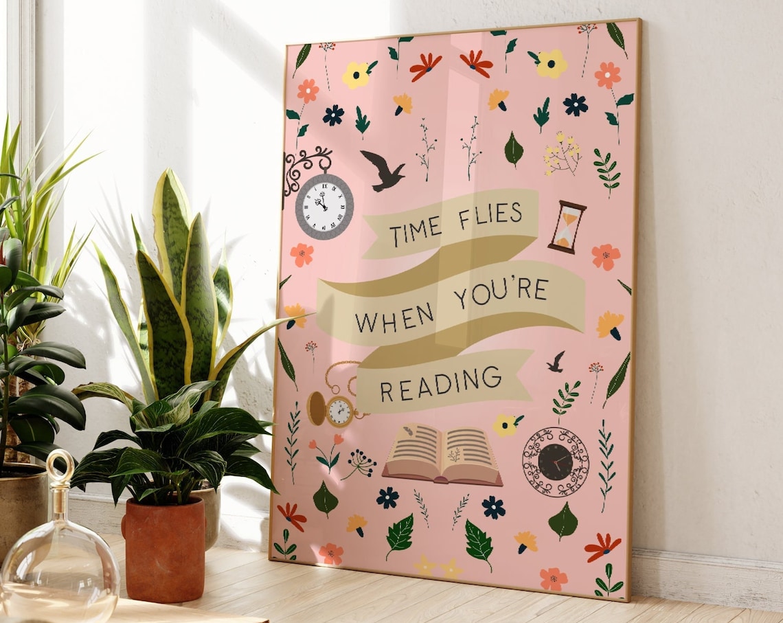 Reading Art Print, Bookish Literary Quote Poster