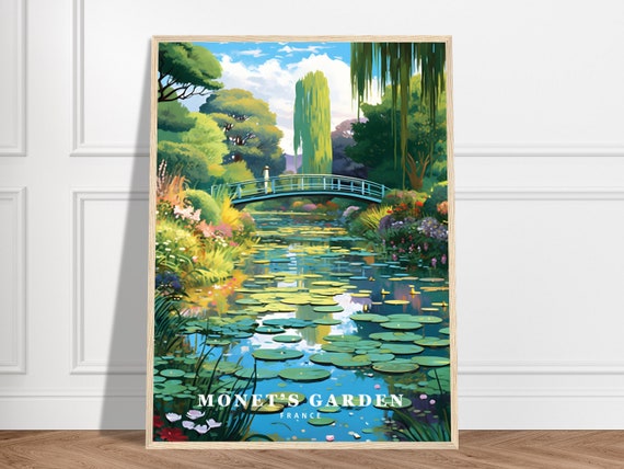 Monets Garden Travel Print France Collection Gift Art Monet Lily Pond Nature Prints Giverny