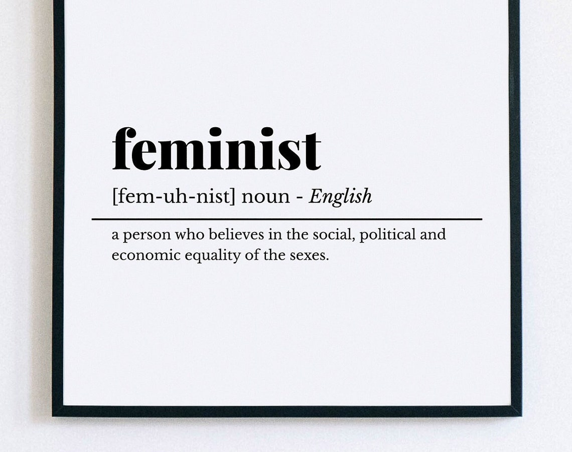 Feminist Definition Equality Quote Inspirational Wall Decor Print