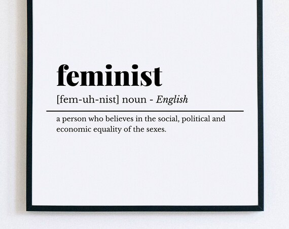 Feminist Definition Equality Quote Inspirational Wall Decor Print