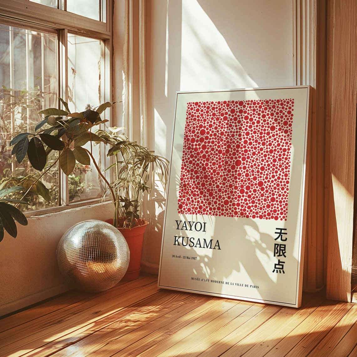 Red Dots Yayoi Kusama Paris 1987 Exhibition Abstract Art Poster - Image 5