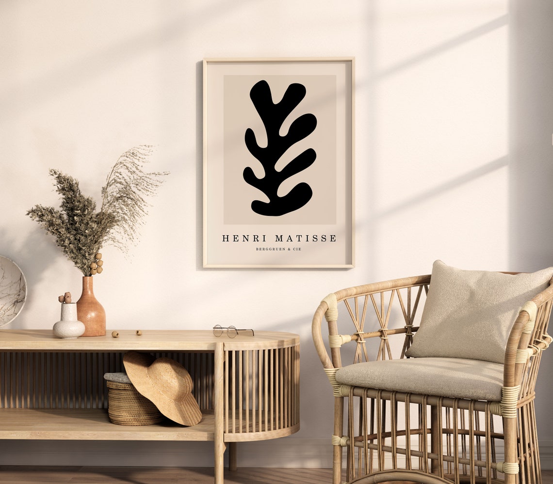 Henri Matisse Black Cutout Frond Bold Neutral Minimalist Poster - Image 5