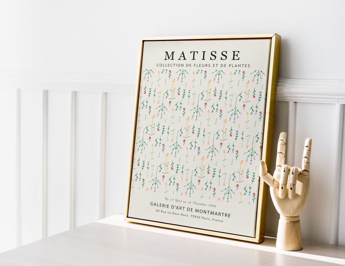 Matisse Tiny Floral Sprigs Delicate Colorful Botanical Art Print - Image 3