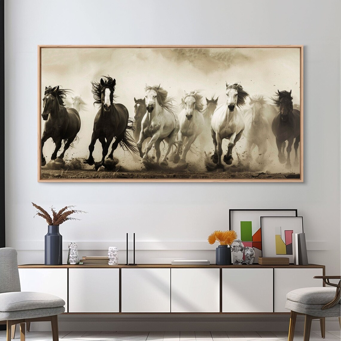 Majestic Running Horses, Western Wall Art Print - Image 4