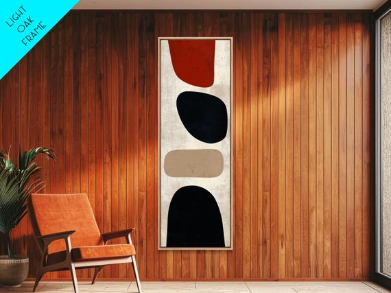 Framed Print Modern Geometric Wall Art Boho Minimalist Style Abstract Above Couch Art Ideal Living Room Bedroom Art Wall Decor