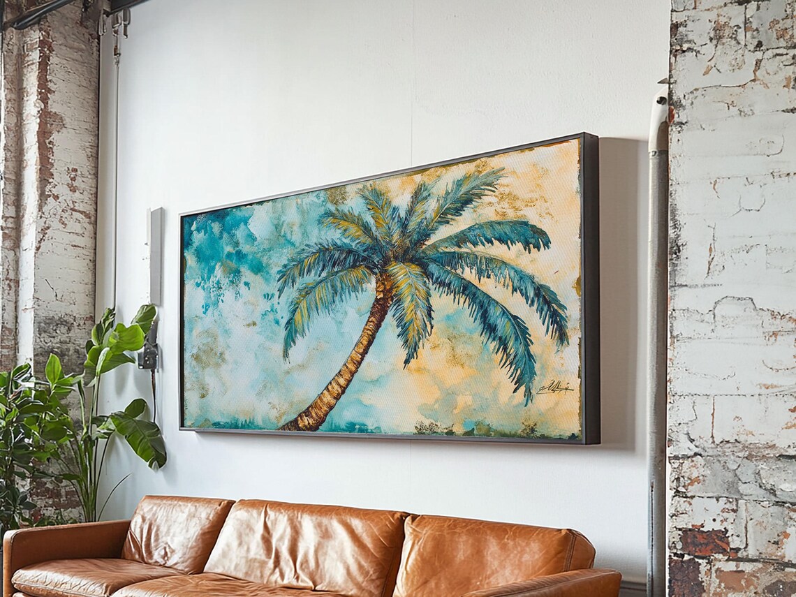 Vintage Palm Tree Florida Coastal Poster Print - Image 2
