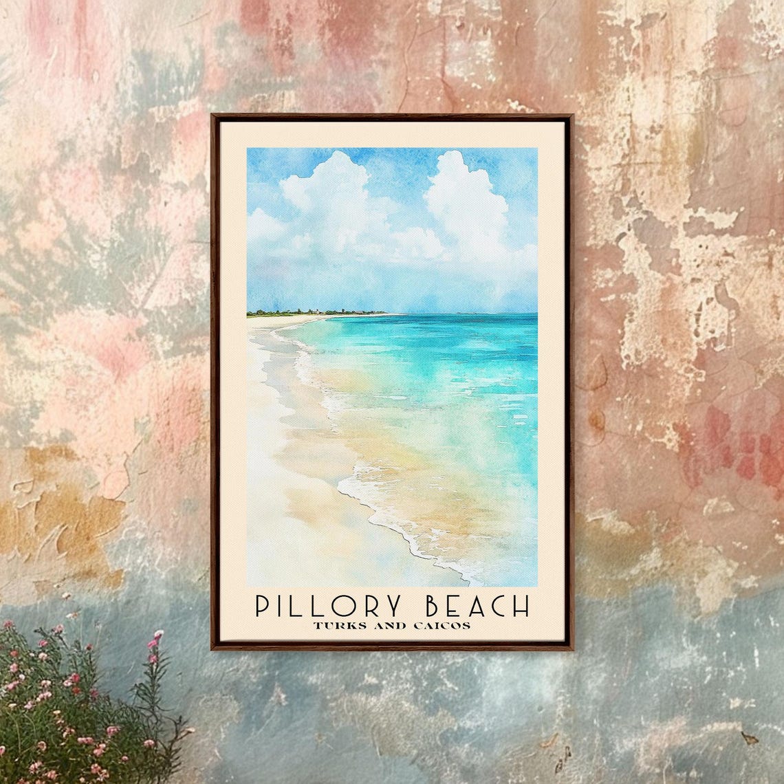 Pillory Beach Turks And Caicos White Sand Turquoise Water Poster