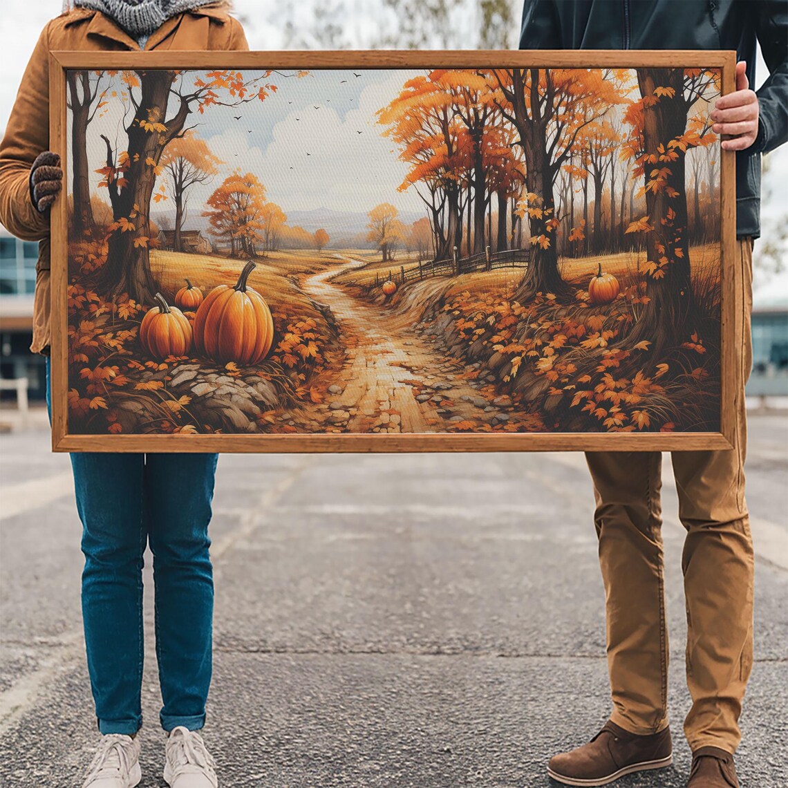 Pumpkin Fall Nature Art Print, Country Home Decor - Image 3
