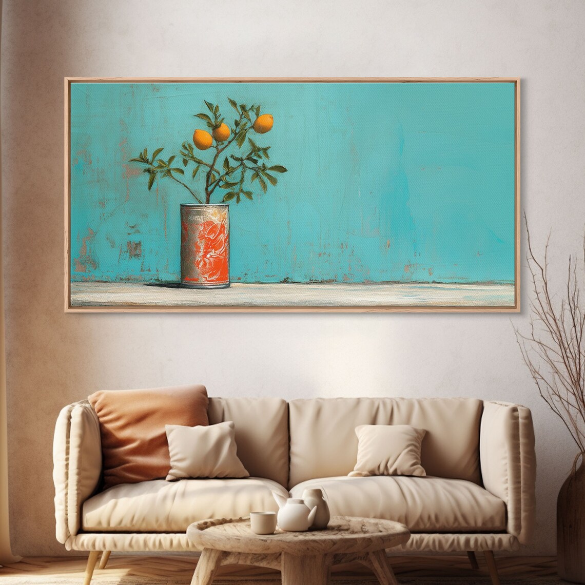 Orange Tree In Soda Can, Panoramic Wall Art Print - Image 4