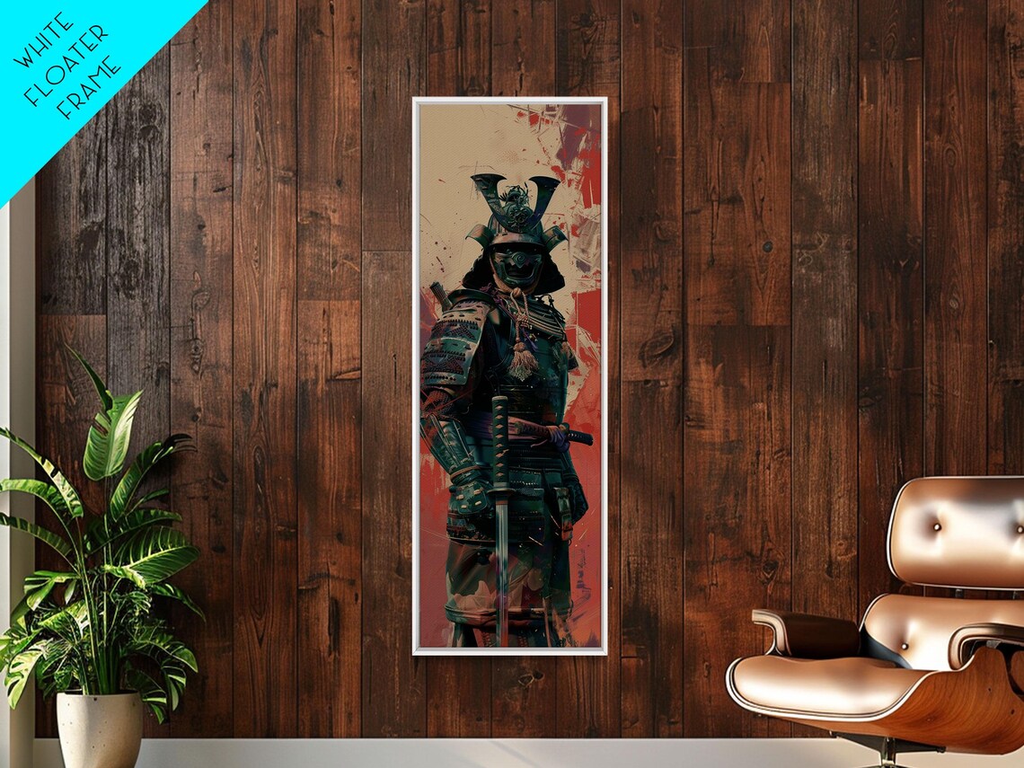 Samurai Armor Wood-Block Art Print, Japanese Style - Image 5