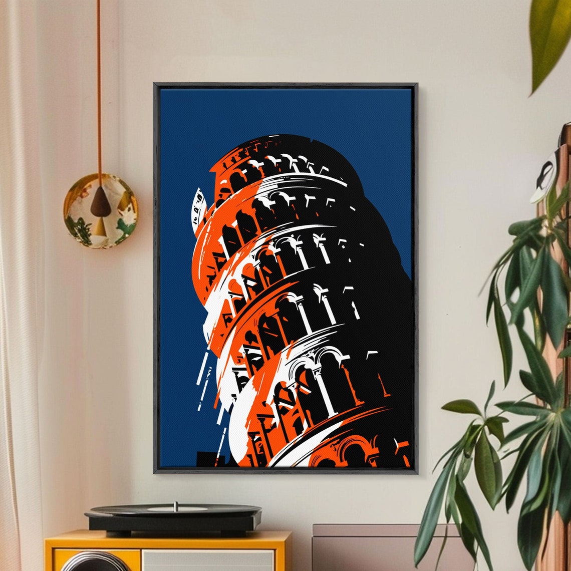 Leaning Tower Of Pisa Italy Pop Art Bold Colors Travel Poster - Image 5