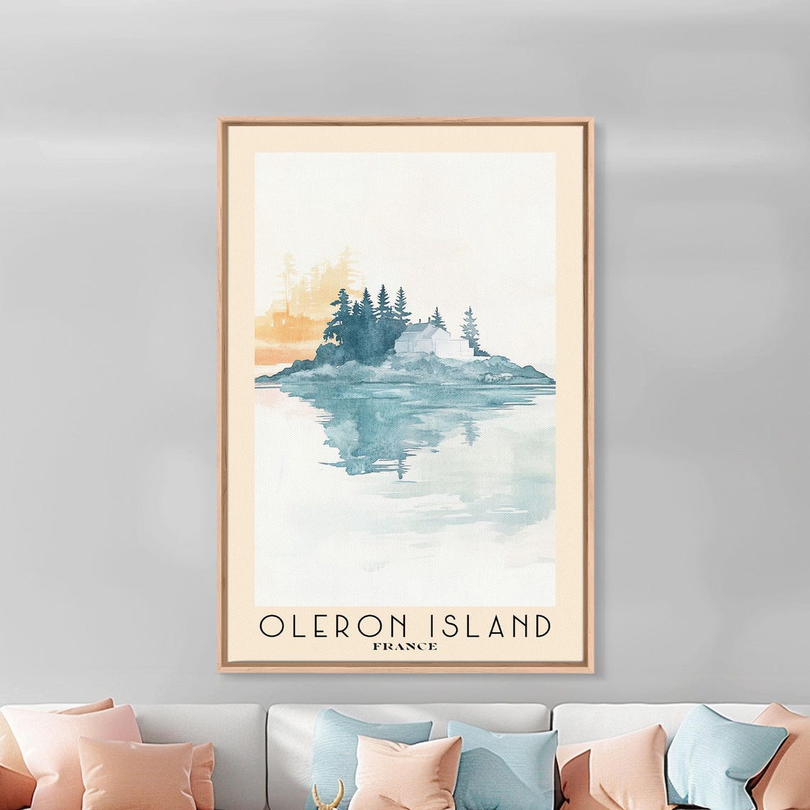 Oleron Island France Watercolor Print Vacation Gift France Wall Art Vacation Wall Art Vacatation Beach Decor Beach Or Lakehouse Art - Image 3