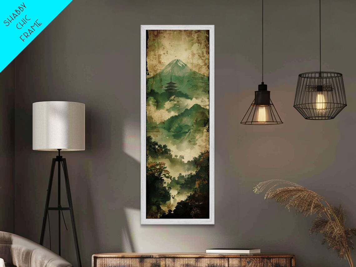 Misty Mountain Temple With Pagoda In Foggy Green Hills Travel Poster - Image 5
