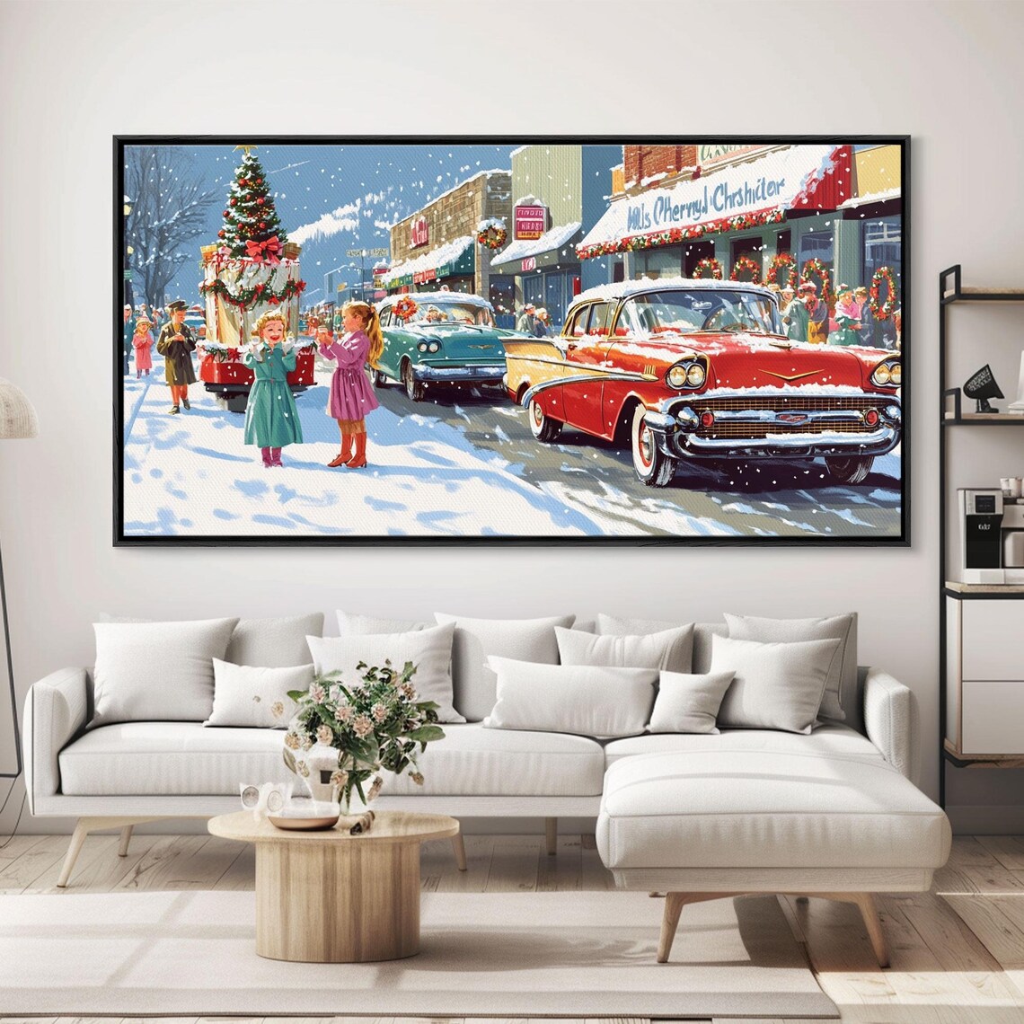 Christmas Parade Street, Retro Holiday Poster - Image 3