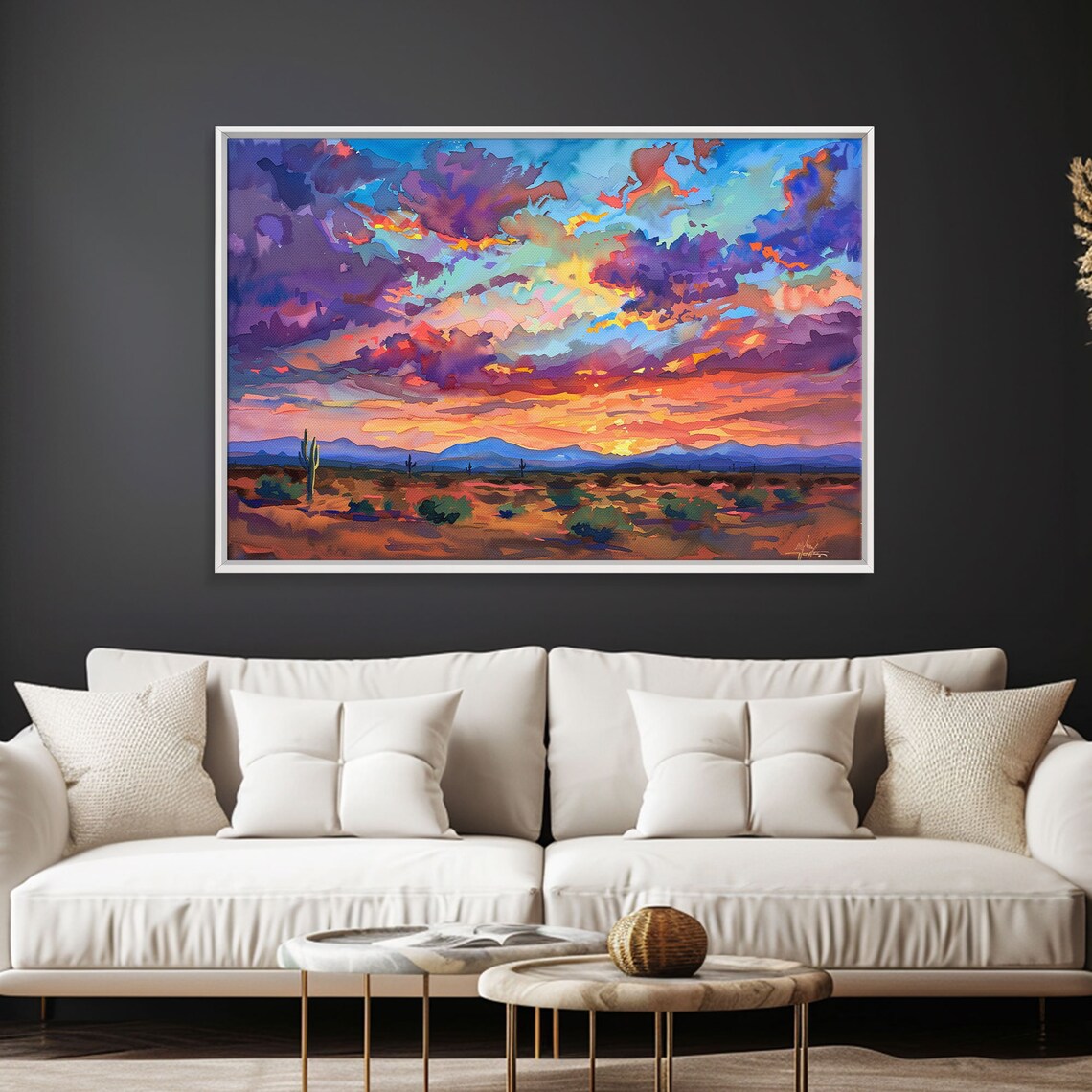 Western Desert Watercolor Art Print, Arizona Southwest - Image 3