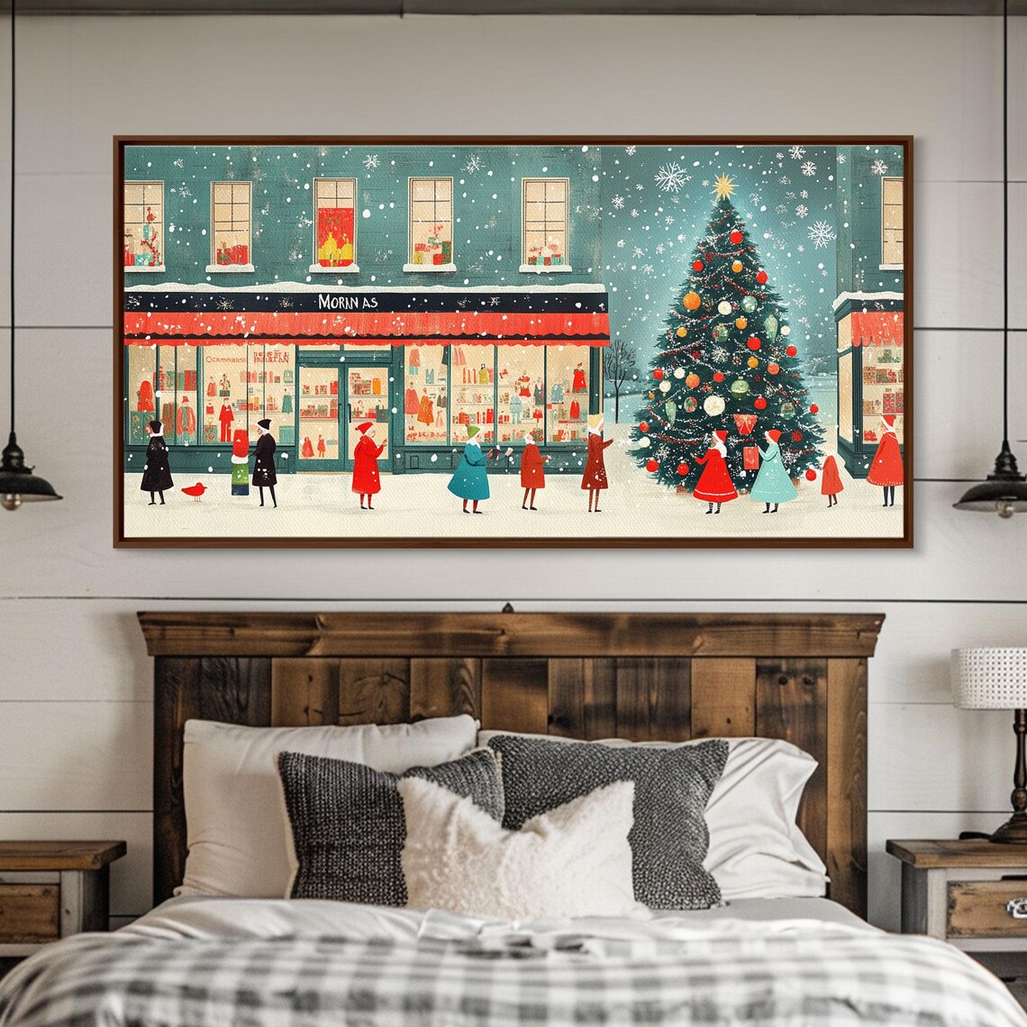 Mid Century Modern Christmas Art Print, Retro Holiday Decor - Image 5