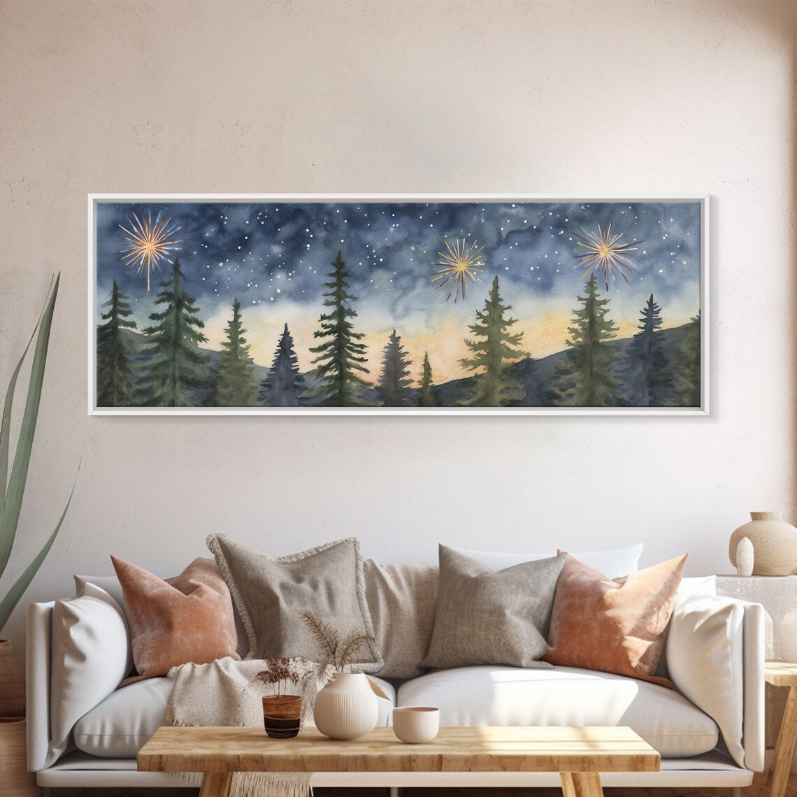 Van Gogh-Inspired Abstract Forest Watercolor Art Print - Image 4