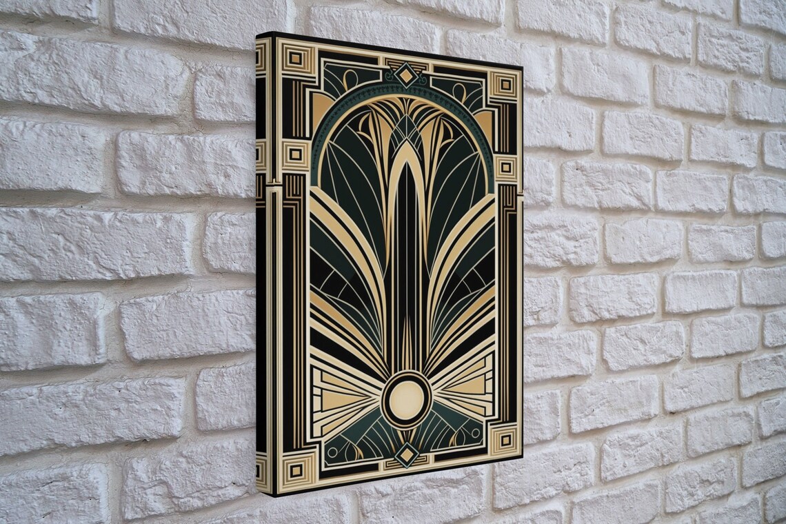 Art Deco Geometric Art Print, Midcentury Office Decor - Image 4