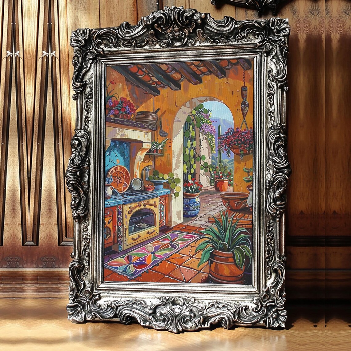 Southwestern Kitchen Mexican Tile Art, Vibrant Poster - Image 2