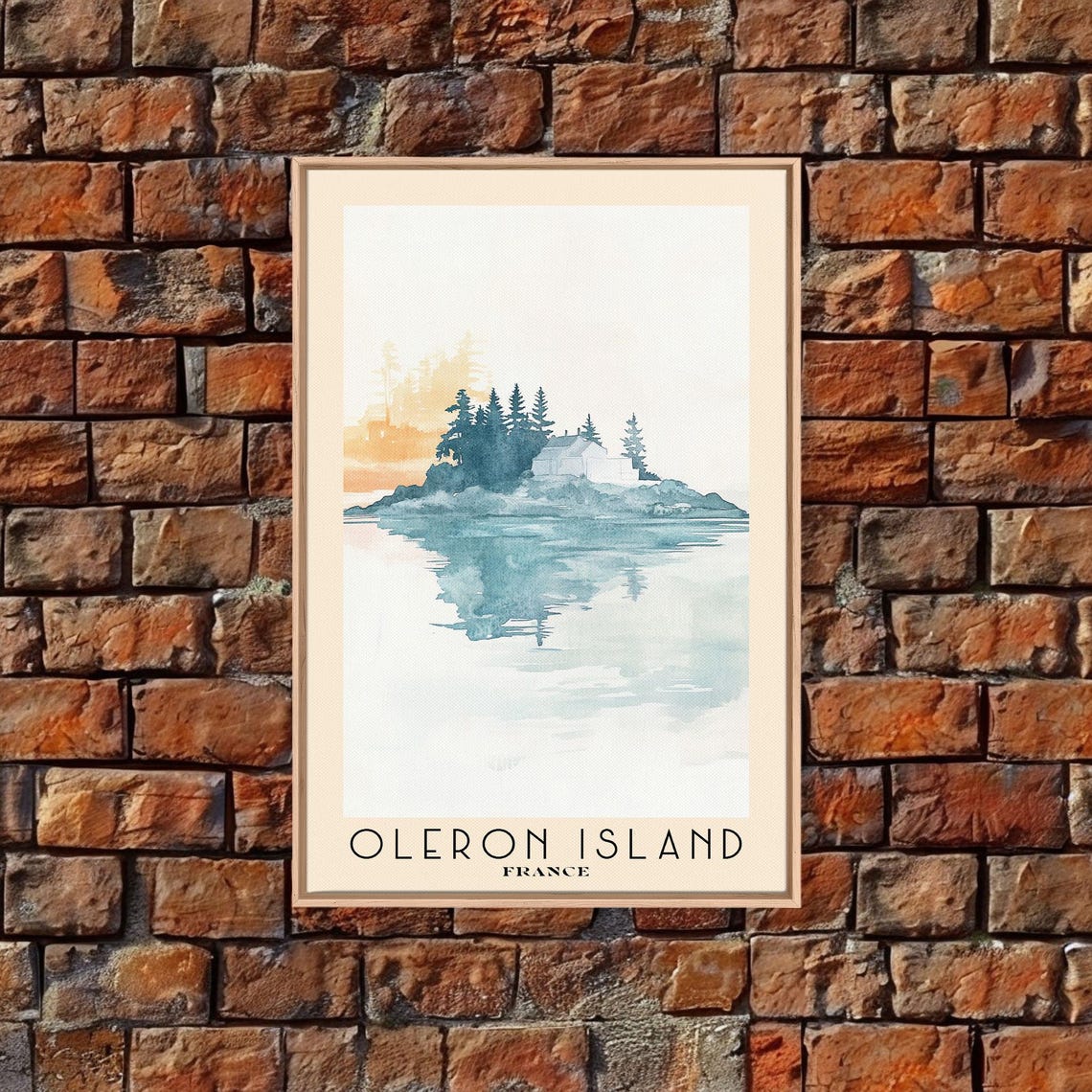 Oleron Island France Watercolor Print Vacation Gift France Wall Art Vacation Wall Art Vacatation Beach Decor Beach Or Lakehouse Art - Image 4