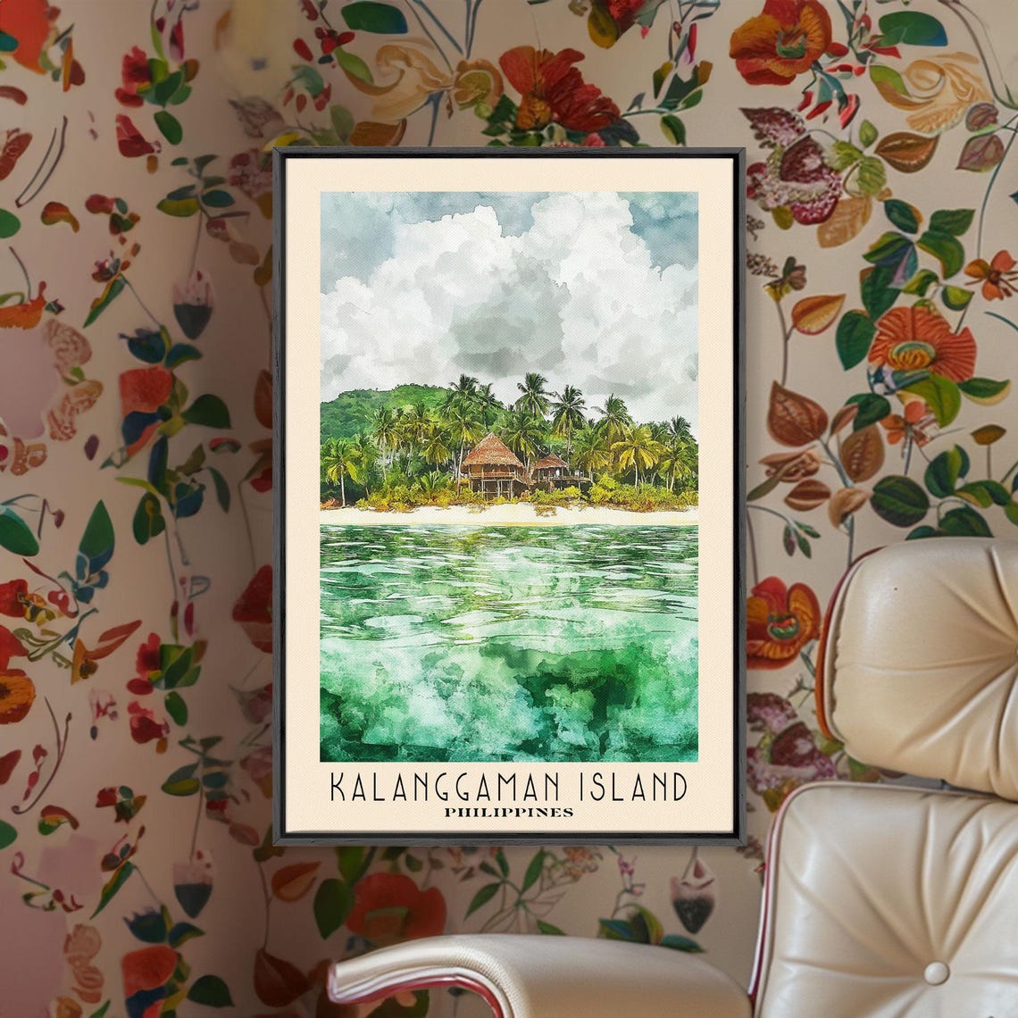 Kalanggaman Island Philippines Palm Beach Turquoise Water Poster Art - Image 2
