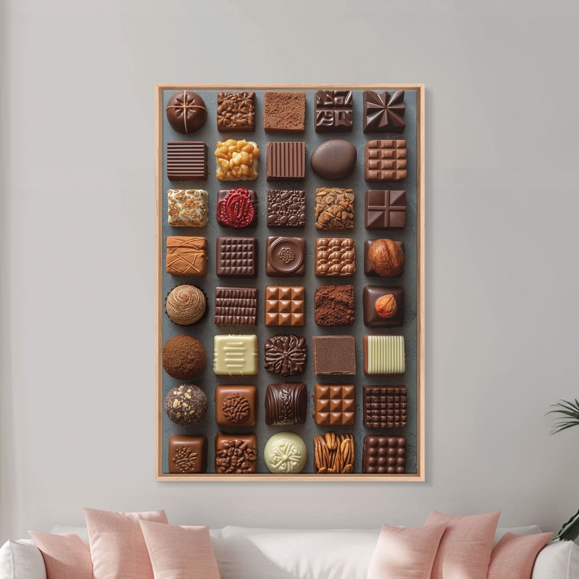 Chocolate Candy Framed And Printed Beige Wall Art Restaurant Wall Art Gift For Baker Home Decor Wall Art For Kitchen - Image 5