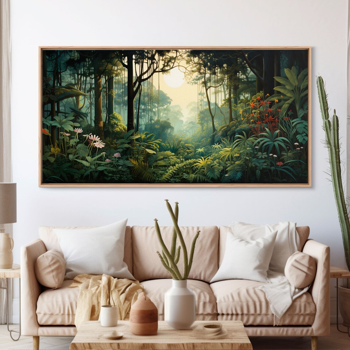 Forest Trees Jungle Panoramic Landscape Art Print - Image 4