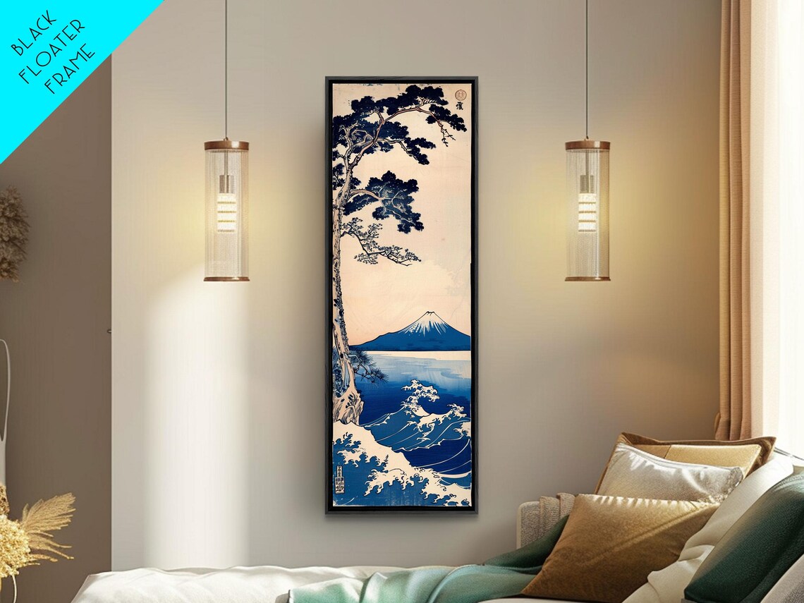Mount Fuji Japanese Ukiyo-E Pine Tree Wall Art Print