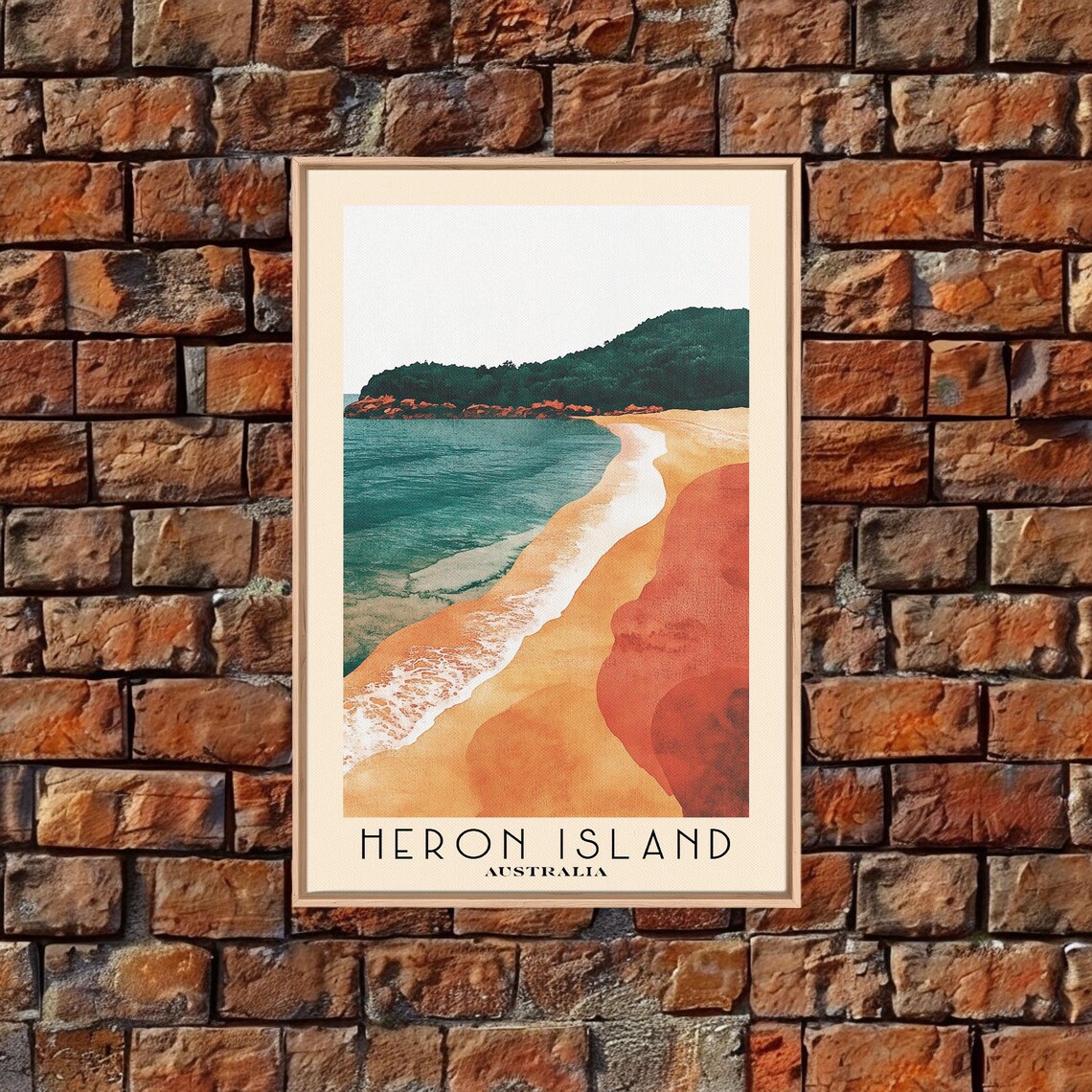 Heron Island Australia Watercolor Beach Art Print - Image 5