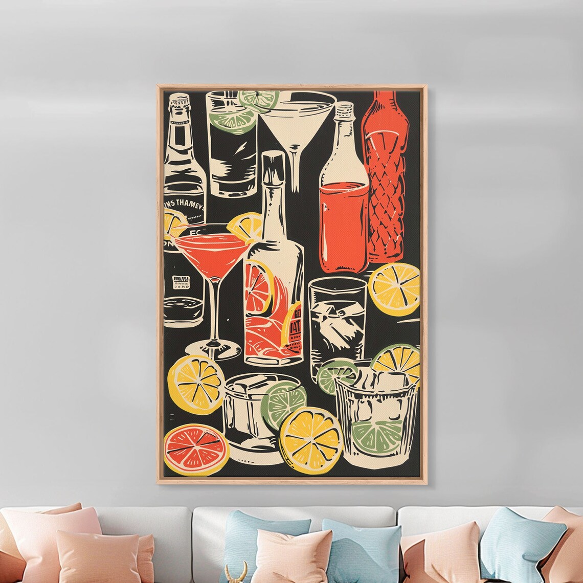 Retro 70s Cocktail Print, Bar Cart Wall Art Print - Image 3
