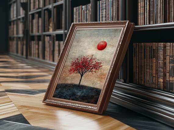 Wabi Sabi Wall Art Framed Print Japanese Maple Tree Painting Print Wabi Sabi Art Japanese Inspired Wood Block Print Art Nuevart