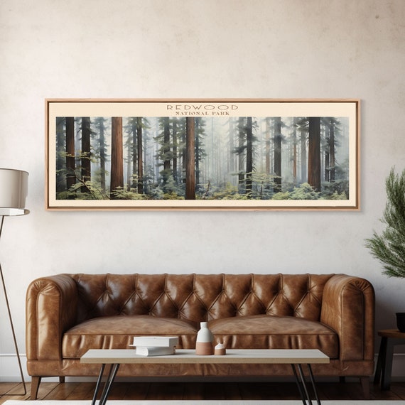 Redwood National Park, California Minimalist Travel Poster