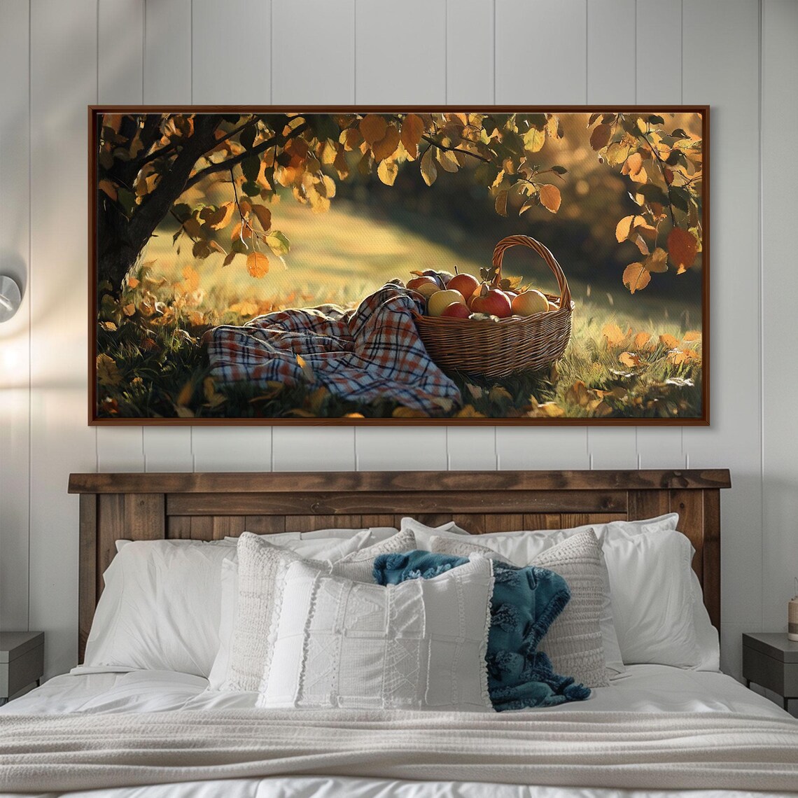 Basket Of Apples Autumn Orchard Harvest Still Life Fall Poster - Image 4