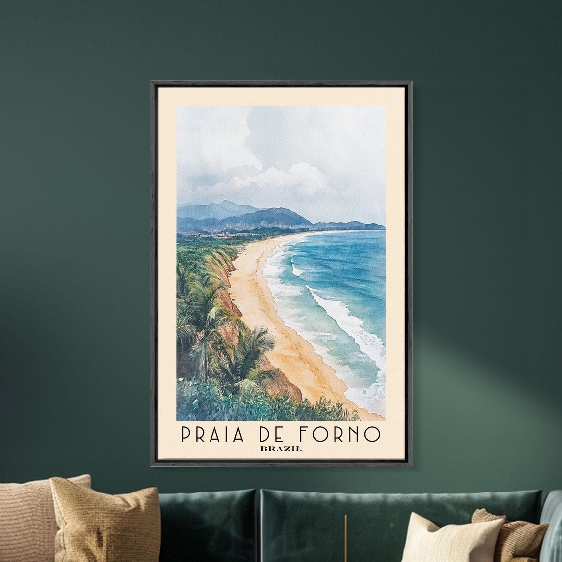 Praia De Forno Brazil Watercolor Print Vacation Gift Brazil Wall Art Vacation Wall Art Vacatation Beach Decor Beach Or Lakehouse Art - Image 5