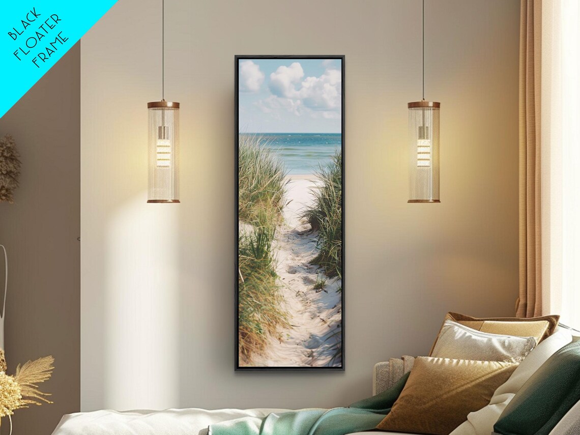 Tranquil Beach Path Coastal Landscape Art Print