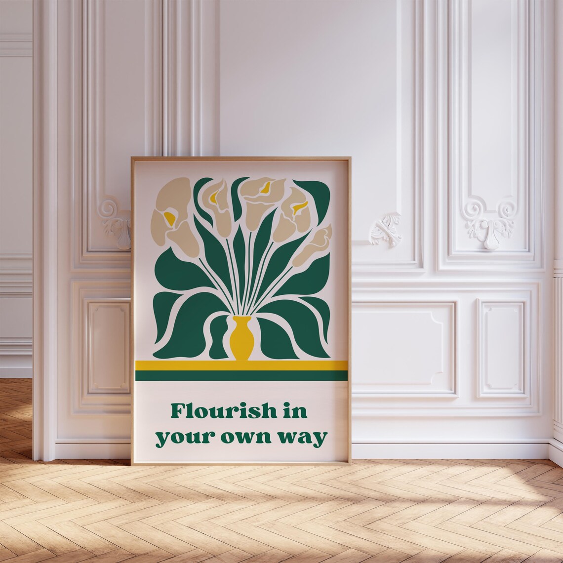 Bold Calla Lily Eclectic Floral Art Print - Image 2