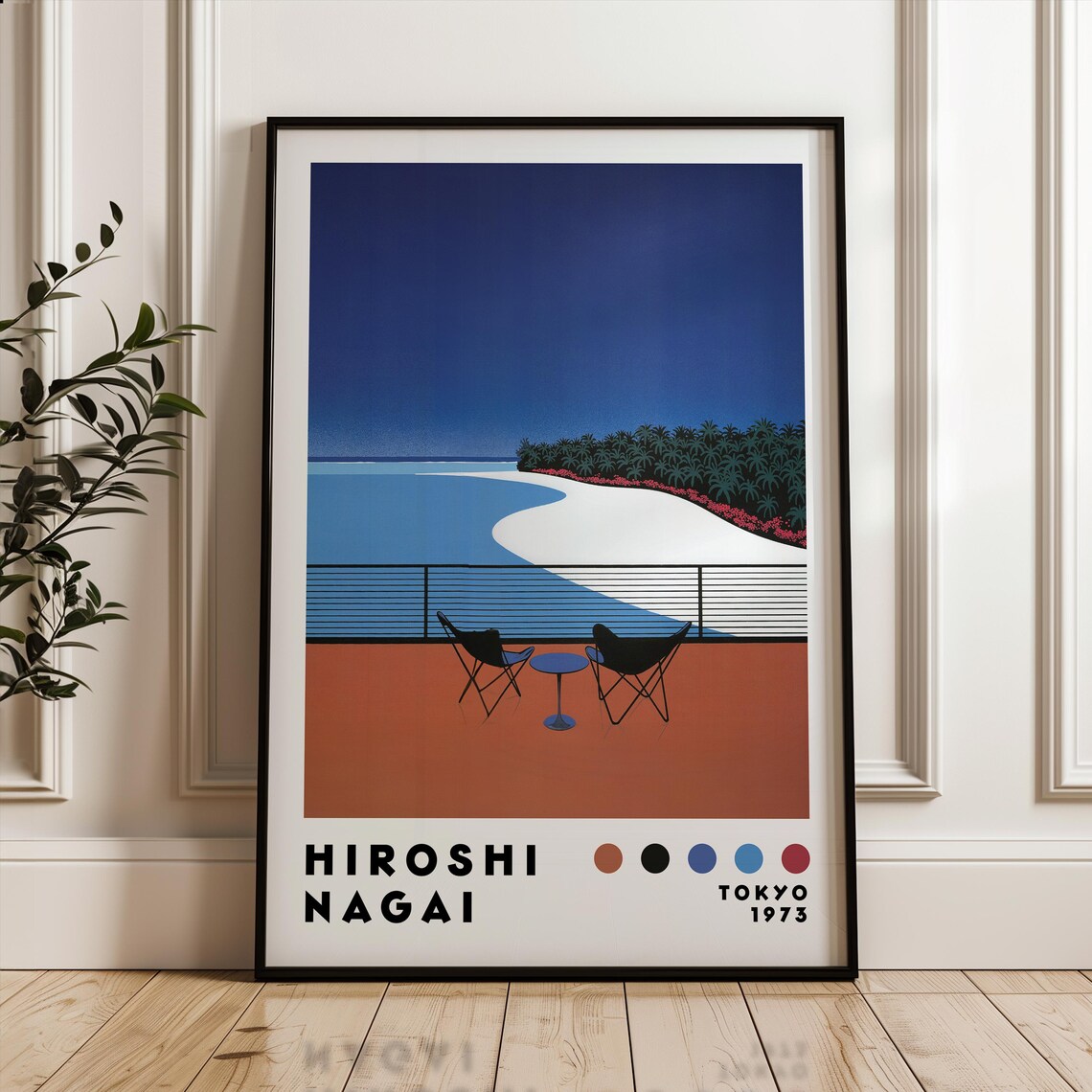 Hiroshi Nagai Tokyo 1975 Retro Beach Terrace Japanese Art Poster