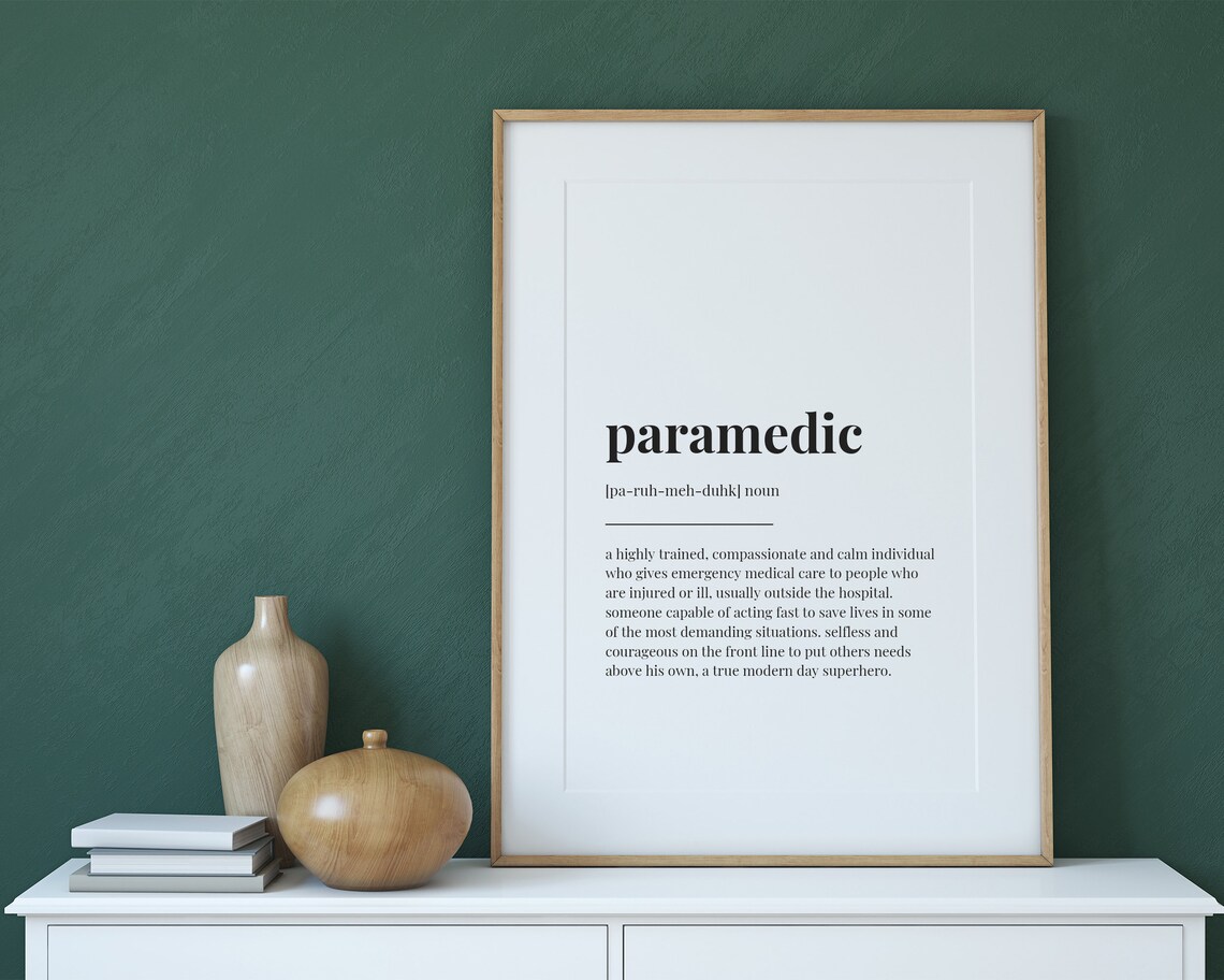 Paramedic Definition Print, Gift for Paramedic - Image 3