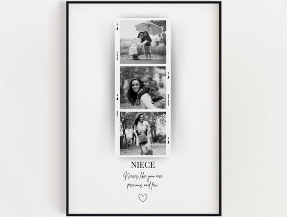 Personalised Neice Photo Print Wall Art Gift Custom With Birthday