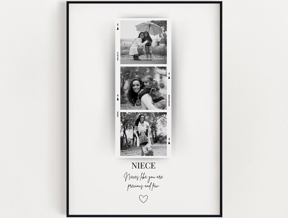 Sweet Niece Photo Strip Personalized Family Memory Keepsake Poster