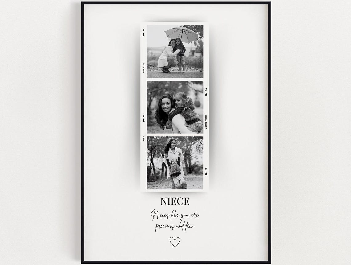 Sweet Niece Photo Strip Personalized Family Memory Keepsake Poster