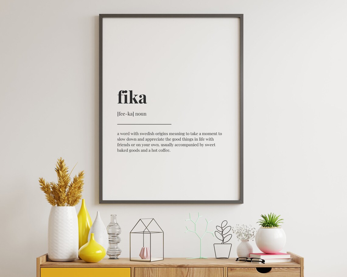 Fika Definition Meaning, Typography Art Print - Image 3