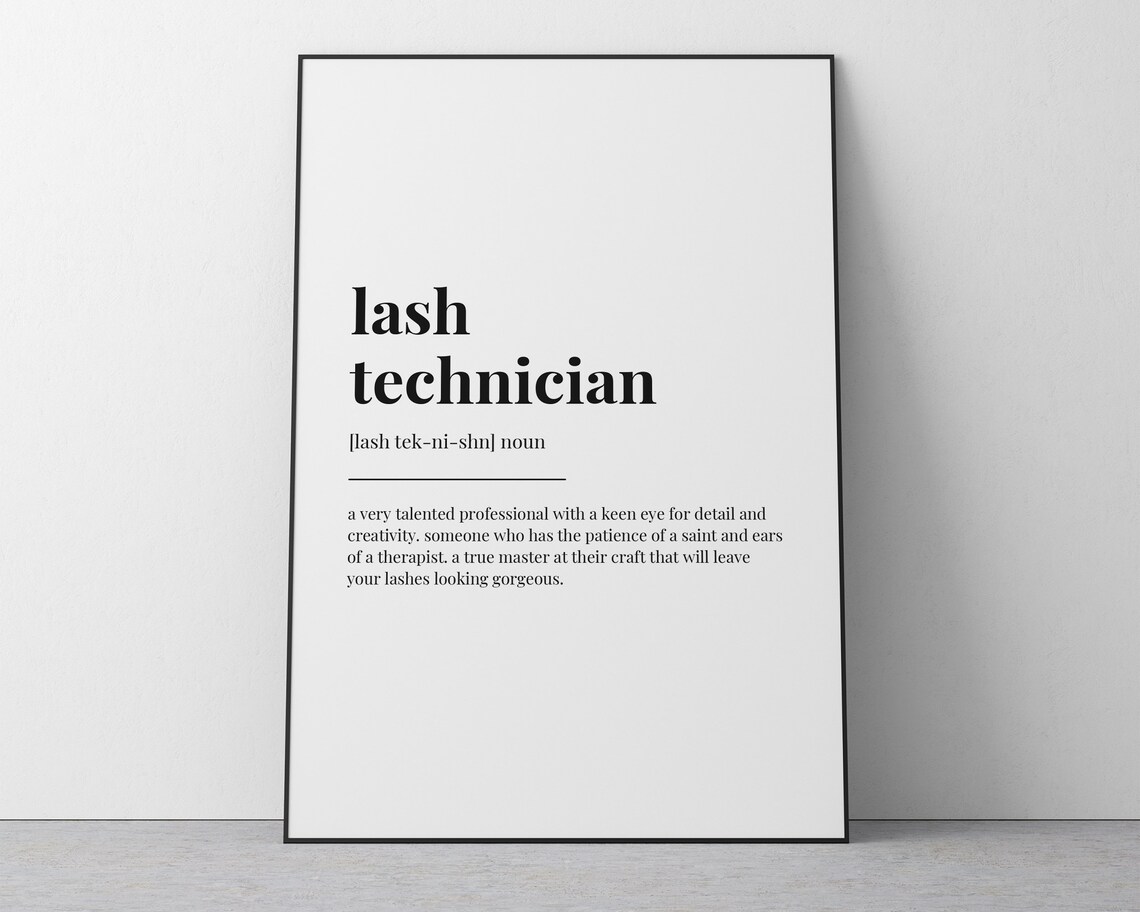 Lash Technician Definition Art Print, Salon Decor - Image 2