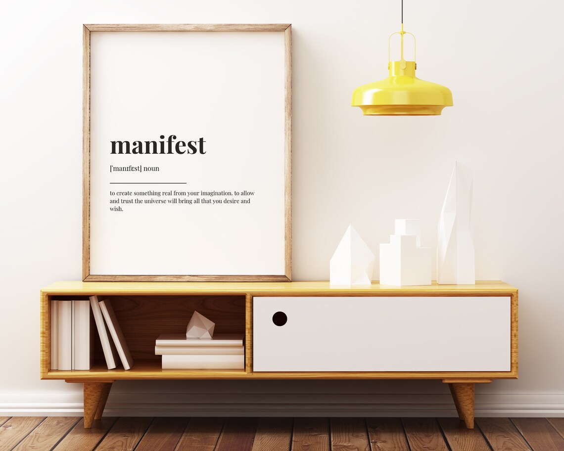 Manifest Definition Quote Print, Typography Humor - Image 3