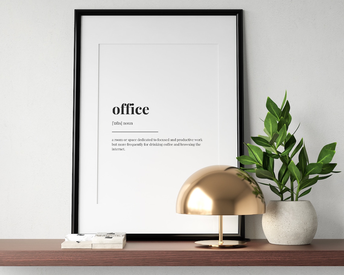 Office Definition Meaning, Typography Wall Art - Image 3