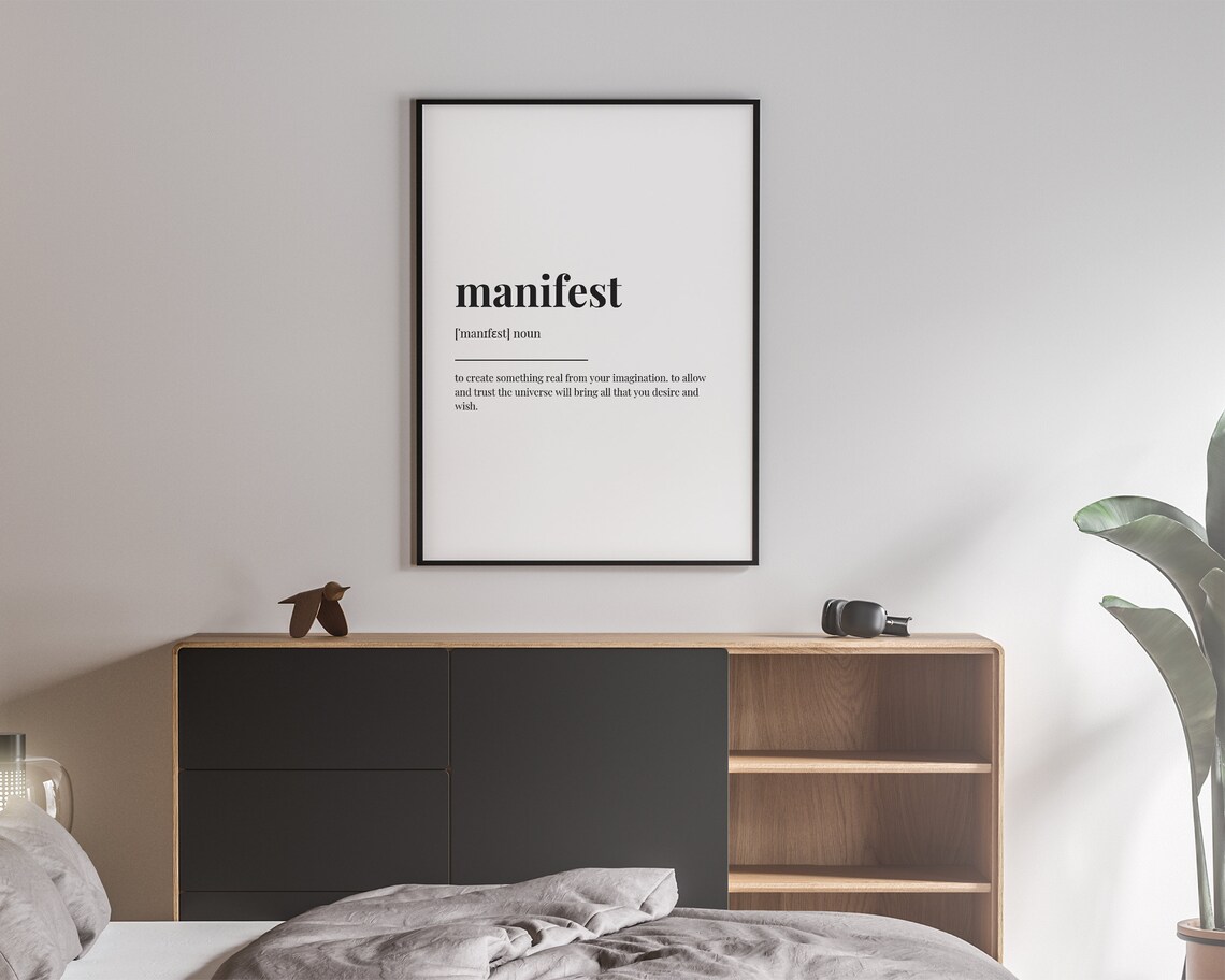 Manifest Definition Quote Print, Typography Humor - Image 2